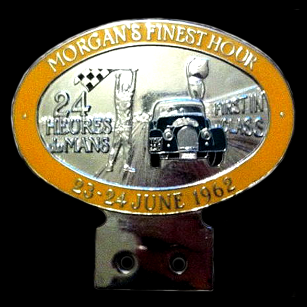 Morgans Finest Hour 23-24 June 1962 car badge